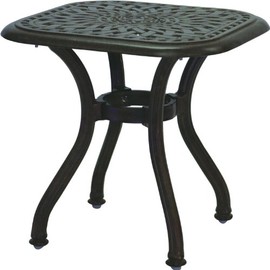 Darlee Series 60 Cast Aluminum Square Patio End Table - Antique Bronze