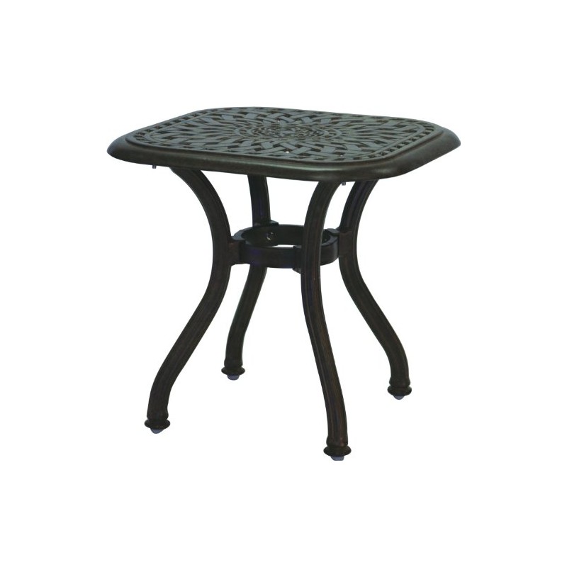 Darlee Series 60 Cast Aluminum Square Patio End Table -