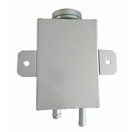 HCHCSPEED 750ml Universal Aluminum Power Steering Reservoir Tank Coolant Bottle and Cap Silver