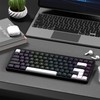 GMKWTL XVX Low Profile Black Keycaps, Shine Through Keycap Sets,