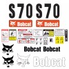 Aftermarket Bobcat S70 Skid Steer Set Vinyl Decal Sticker - 25 PC