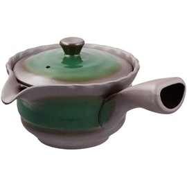 Suzuki Banko Ware Fine Mesh Mild Tea Teapot No. 2 (with cup net) Blown Oribe 0977-3160 (Height x Width to Handle x Spout Width): Approx. 3.5 x 7.1 x 5.7 inches (9 x 18 x 14.5 cm)