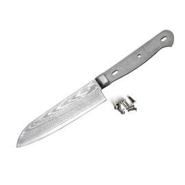 KATSURA Woodworking Project kit Japanese VG-10 67 Layers Damascus Steel Chef Knife Blank (5 inch Small Santoku Chef Knife no logo)