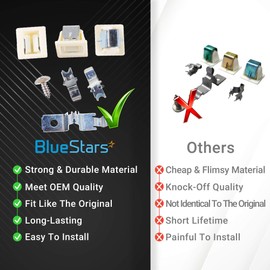 Lifetime Warranty 279570 Dryer Door Latch Strike Kit Replacement Part by BlueStars - Exact Fit for Whirlpool Kenmore Maytag KitchenAid Dryers - Replaces 236877 420198 423232 279337 3392538 - PACK OF 2