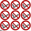 Sticker Smoking Prohibited Pack of 9