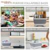 MontNorth Collapsible Wash Basin 9L, Foldable Dish Tub with Drain