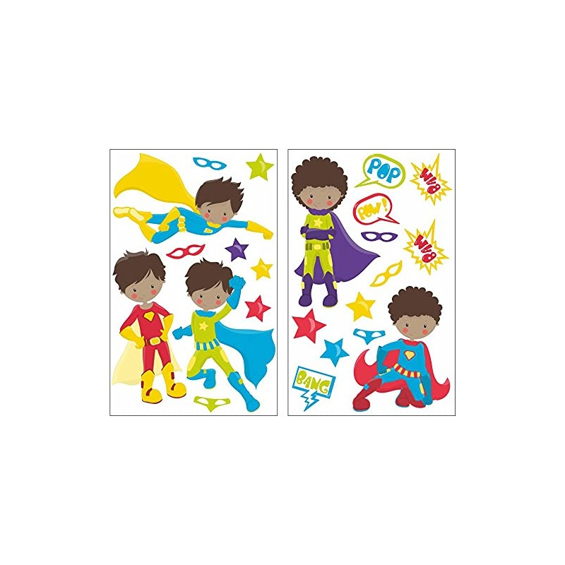 23 Piece Super Heroes Wall Tattoo Set for Child's Bedroom