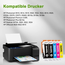 Koala Pack of 10 364XL Printer Cartridges Compatible with HP 364 XL 364XL Multipack for HP Deskjet 3520 3070A HP OfficeJet 4622 4620 HP Photosmart 7510 5510 5524 7520 5520 6520 5522 6510 5515