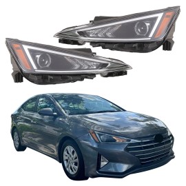 Conjunto de faros halógenos derecha izquierda para Hyundai Elantra 2019 2020 2 piezas