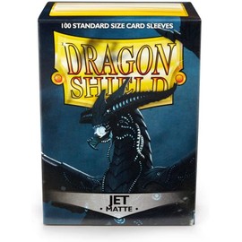 10 Packs Dragon Shield Matte Jet Standard Size 100 ct Card Sleeves Display Case