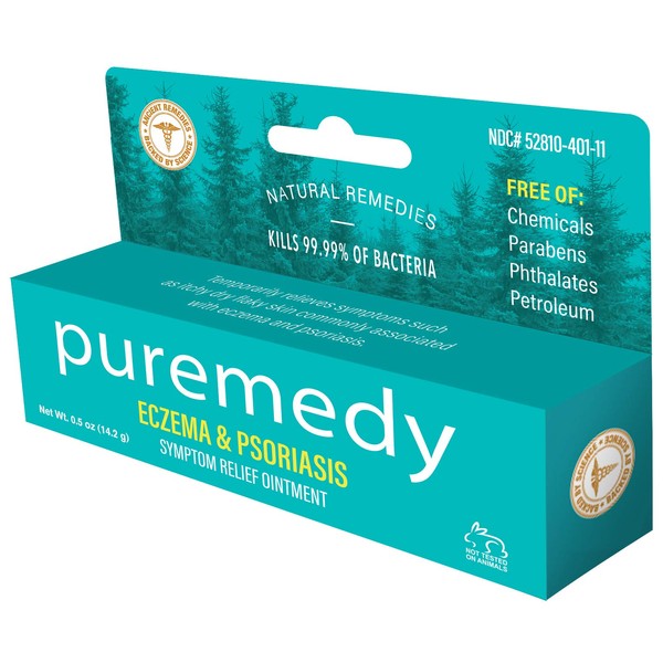 Puremedy Eczema & Psoriasis Relief Ointment, Homeopathic All Natural Salve Soothes and Relives Symptoms of Dry, Itchy, Flaky, Scratchy, Weepy Skin, 0.5 oz. (Pack of 1)