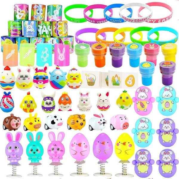 100 Pack Easter Egg Fillers, Easter Party Favors Assorted Pinata