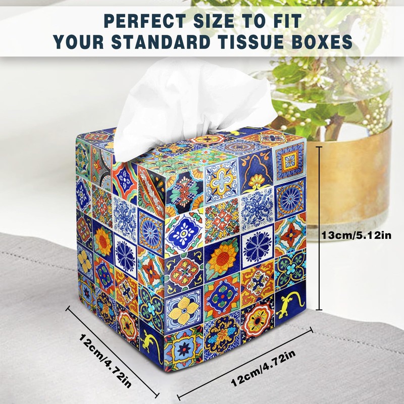 Tissue Box Cover Square Velvet Decorative Tissue Box Holder Cute
