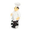 Resin Chef Statue Restaurant Dining Table Decor Holding Red Wine