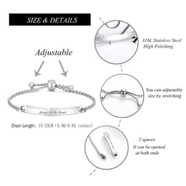 zeqingjw Heart Cremation Bracelet for Ashes Stainless Steel Urn Bangles for Ashes Memorial Keepsake Cremation Memorial Urn Bracelet - Adjustable,Free Fill Kit (Silver)