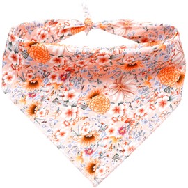 Lionheart glory Flower Dog Scarf, Soft Dog Bandanas, Adjustable Square for Small, Medium, Large Dogs