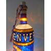 Denver Broncos Inspired Bottle Lamp Hand painted Lighted Stained Glass