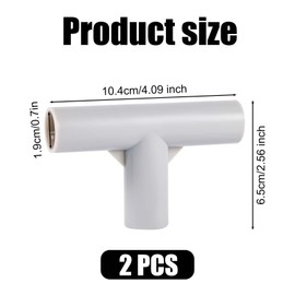 2pcs Baby Playpen Parts T-Shaped Joint, Baby Playpen Replacement Parts T Connector 0.7in in Inner Diameter 3-Way Baby Playpen Accessories for Baby Play Yard