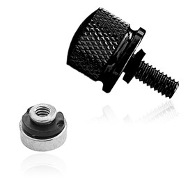 Motorcycle Seat Bolt Kit Chrome Stainless Steel Bolt Nut Kit for 1996-2024 Harley Davidson - Black