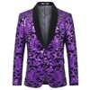 Iynnijoy Mens Velvet Sequins Blazer Shiny Sequin Tuxedo Suit Blazer