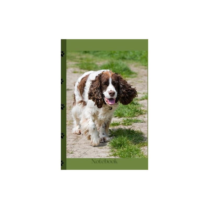 Springer Spaniel Notebook with 120 Lined Pages.: Dog Lovers Notepad.