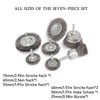 Docache 7-Piece Wire Brush Drill Set, Wire Brushes, Cordless Screwdriver,