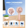 Hssio Portable Handheld Fan, Mini Desk Fan 1800mAh, 3 Speeds,