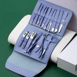 Nail clippers, nail leather case, nail clipper set, set of fingernails and toenails Mint green