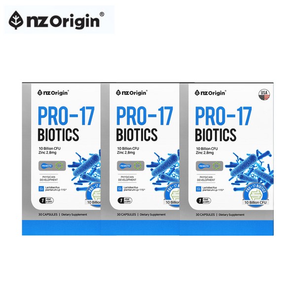 Enget Origin 10 Billion Lactobacillus Probiotics Enget Origin Pro-17 Biotics 30 Capsules (3) / 엔젯오리진 100억유산균 프로바이오틱스 엔젯오리진 프로-17 바이오틱스 30캡슐 3개