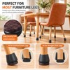  16-Piece Chair Leg Floor Protectors for Furniture -Felt Bottom