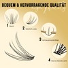 QUEWEL Individual Eyelashes, Pack of 320, Individual Eyelashes for Eye