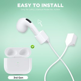 Rantuns Single Left Earbud for A Pod 3rd Mode A2564 with Magnetic Lanyard, Wireless Earbud only Compatible for A Pod 3rd Gen Left Ear Side - L Side