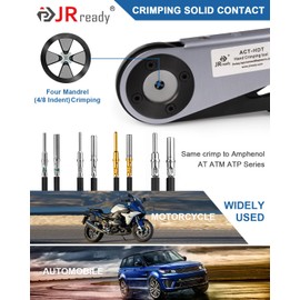 JRready Deutsch Crimp Tool ST2169 Deutsch Crimping Tool for DT,DTM,DTP and Amphenol AT ATP ATM Series Size 16 20 12 Solid Pin&Soc Contacts,Closed Barrel Crimp Tool with Three Positioners
