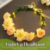 DRESBE Light Up Flower Headbands LED Floral Garland Crown Headband