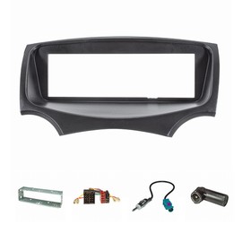 Radio Face Plate Set and USB Charger for Ford KA RU8 2009 Onwards – Black