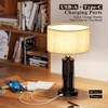 HYMELA Touch Control Table Lamp with 2 USB Ports 3-Way