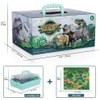 TEMI Dinosaur Toy Figure w/ Activity Play Mat & Trees,
