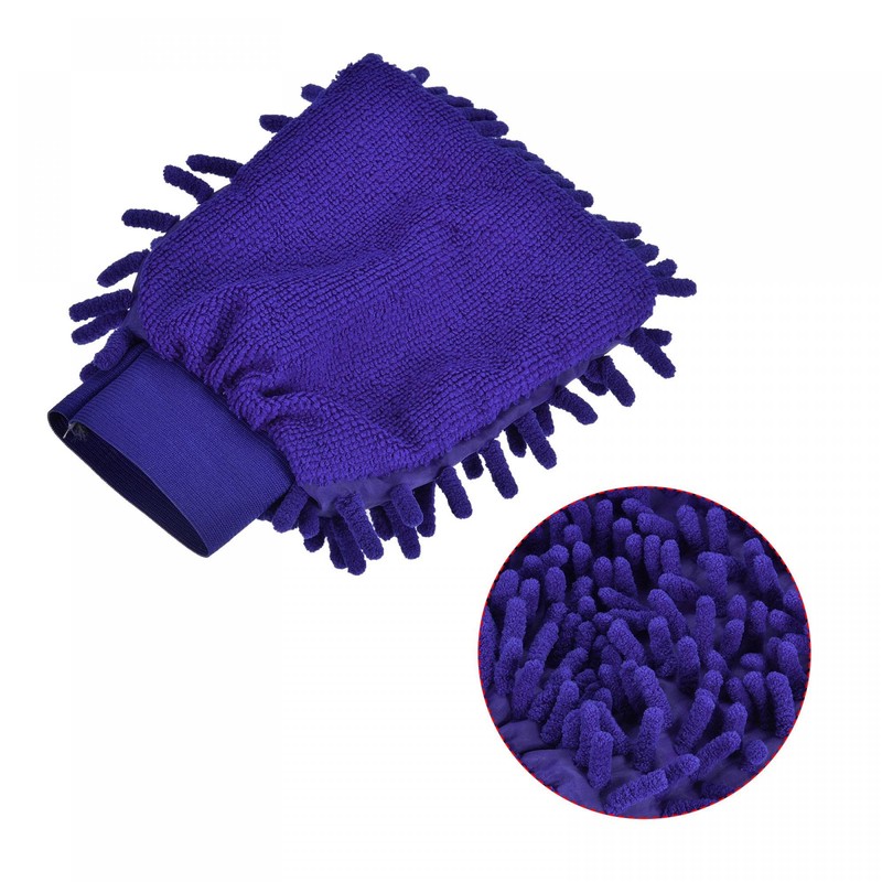 sourcing map Microfiber Chenille Mitts Reusable Scratch-Free Cleaning Gloves Wash