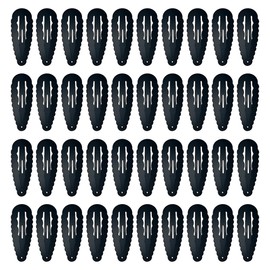 40 pinzas para el pelo negras para mujer, pasadores de 5 cm para niñas y niños, accesorios antideslizantes para el pelo para uso diario y peinado.