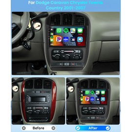 Car Radio for Dodge Caravan Chrysler Town&Country 01-07【4+64G】 Android Stereo Wireless CarPlay Android Auto,10.1 inch IPS Car Stereo Bluetooth5.0,GPS,WiFi,SWC,59UI,32EQ AI DSP+HD Backup Camera