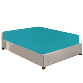 100% Brushed Cotton Flannelette 40CM/16" Extra Deep Fitted Sheets in 12 Colours (King, Teal)