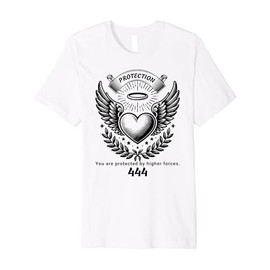 Angel Number 444 Heart And Wings Of Angel Number Spiritual Premium T-Shirt
