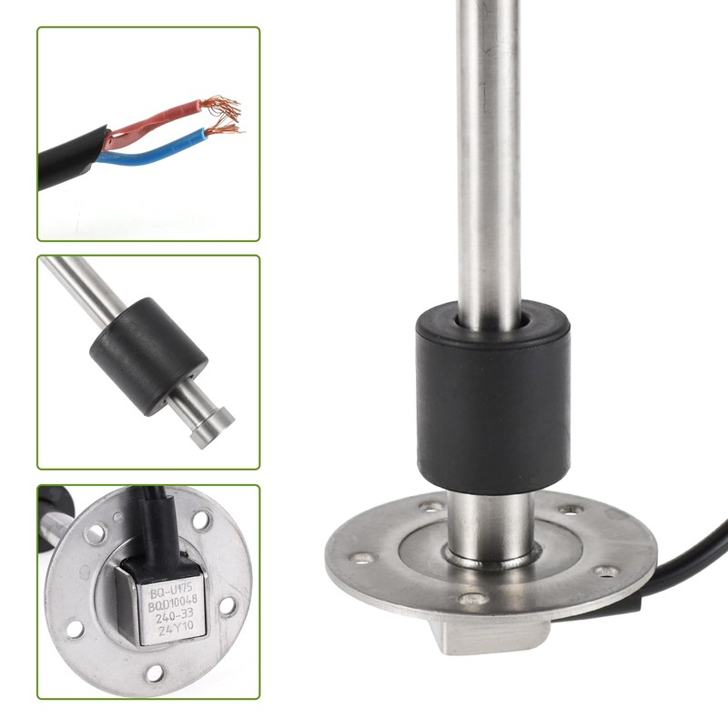 HOPESPANNER 6.89" Fuel Sending Unit and Gauge Kit Boat Fuel