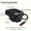 Car Heater, Portable Electronic Auto Fan Heater 12V 200W 2