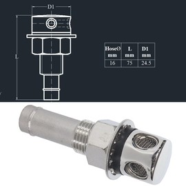 Milisten Boat Tank Vent Tank Vent Cowl Vent Flush Mount Fuel Vent Marine Fuel Vent Fuel Vent Cap Boat Gas Tank Vent Marine Boat Yacht Vent Boating Accessories Stainless Steel