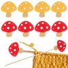 JJUNW 8 Pcs Knitting Needle Stoppers, Mushroom Stitch Stoppers, Knitting