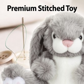 VFM - Grey Bunny 35cm Plush Milly Rabbit Lifelike Premium Fluffy Toy