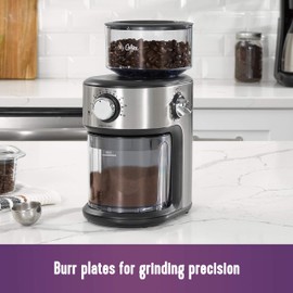 Mr. Coffee Burr Coffee Grinder Automatic Grinder with 18 Presets for French Press Drip and Espresso 18-Cup Capacity Stainless Steel