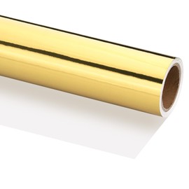 PATIKIL Metallic Wrapping Paper, 14 Inch x 200 Inch(16.4Ft) Foil Wrapping Paper Matte Gift Wrapping Paper Roll 120 GSM for Gift Christmas Wedding Birthday Women Men, Gold Tone
