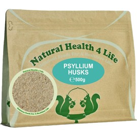 Natural Health 4 Life Psyllium Husk Vegetable Fibre 500g (1 Pouch with Scoop)